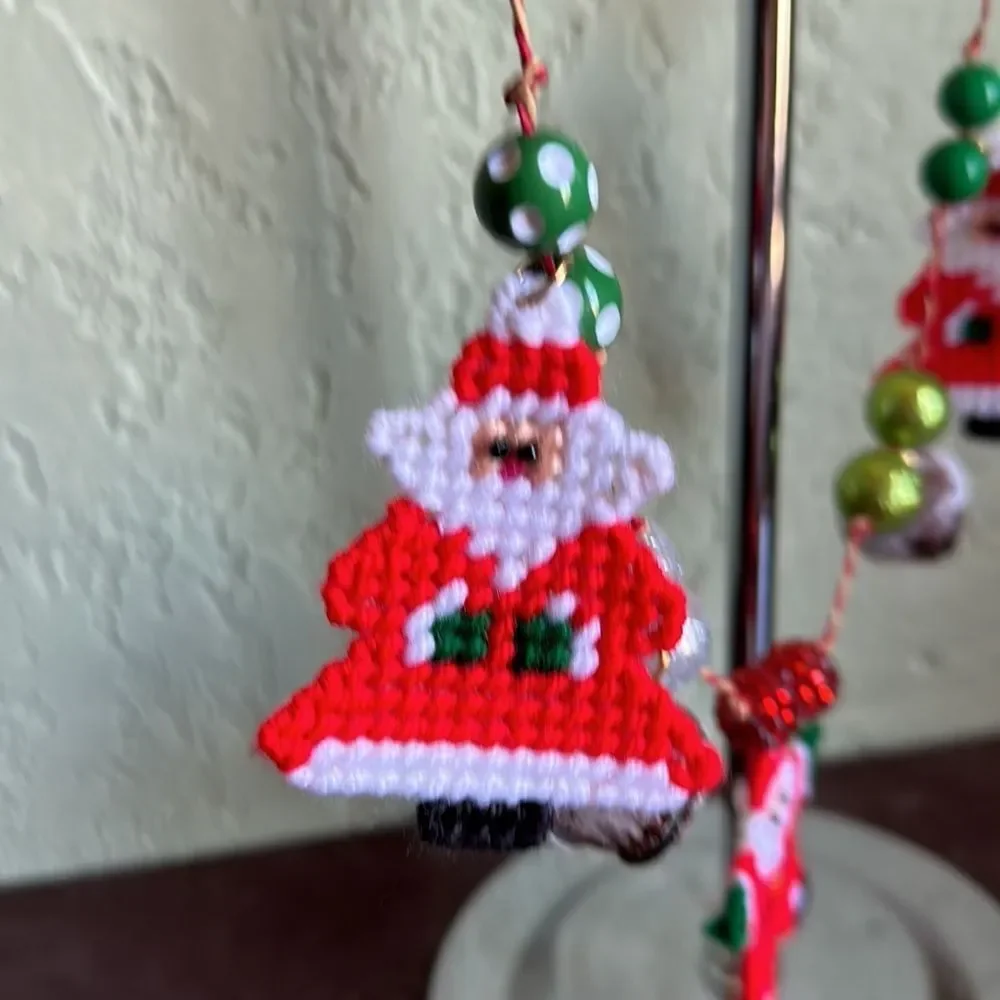Handmade Christmas Garland Plastic Canvas Embellishments Holiday Decor